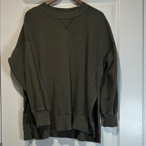 Aerie Forest Green Crewneck Sweater